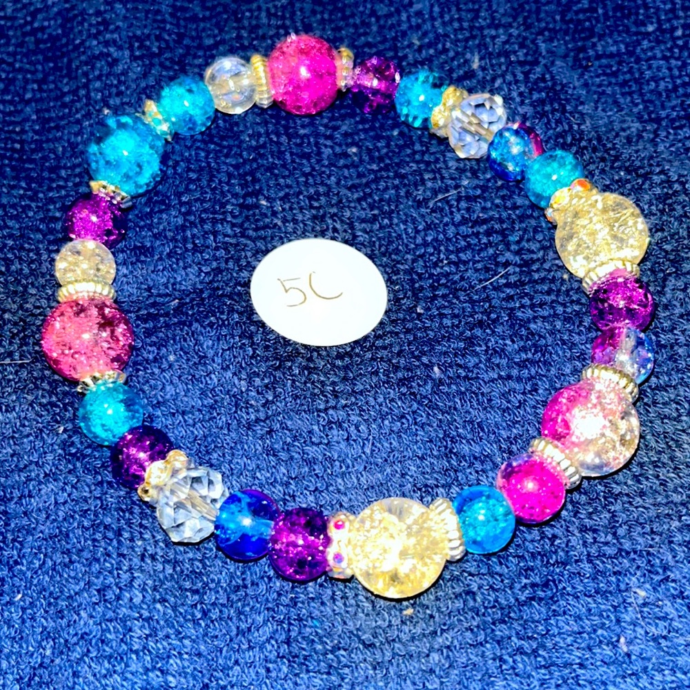 Glass beaded bracelets